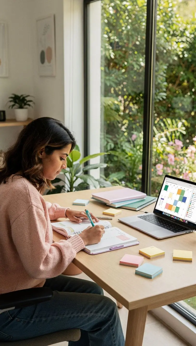 Person journaling to manage daily stress effectively.